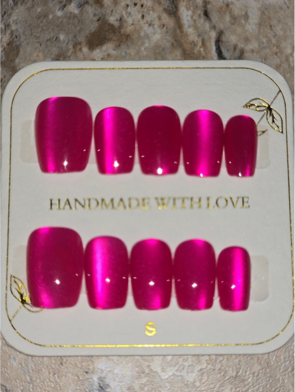 Pink Press-On Nails Set Size Small